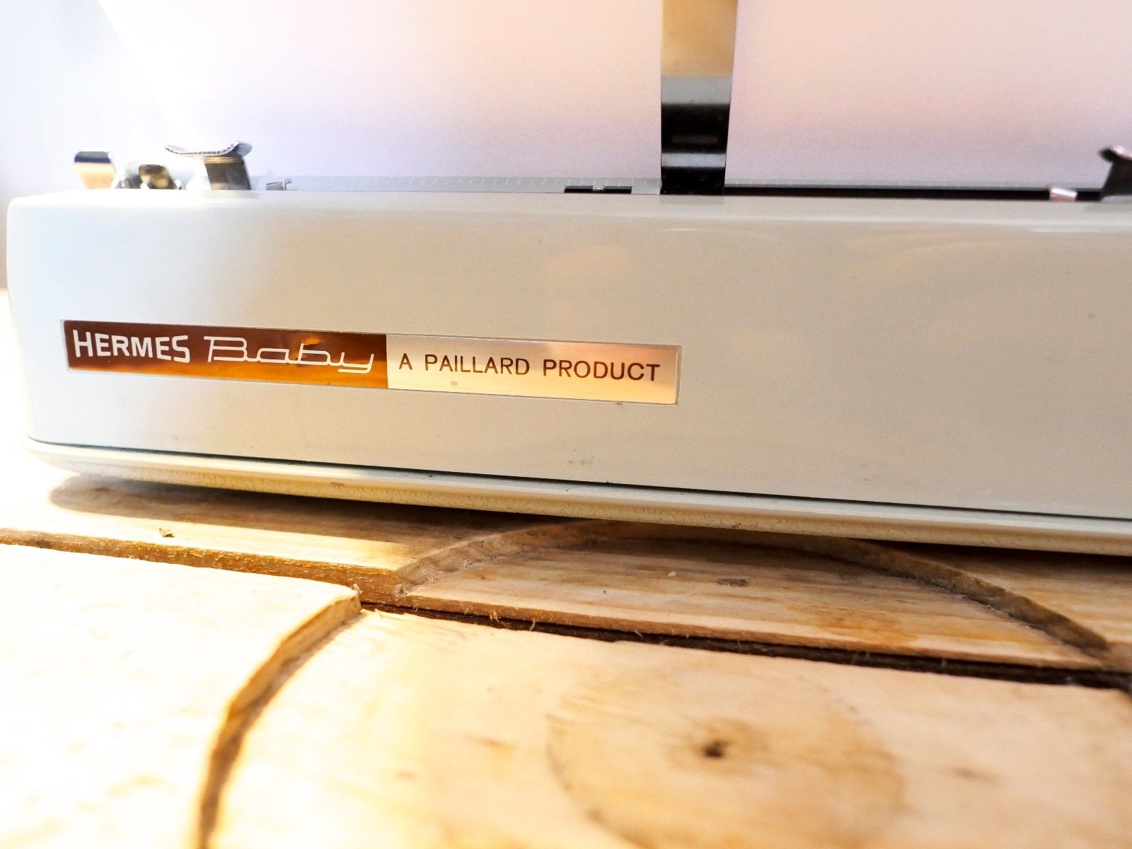 Blue green baby hermes typewriter