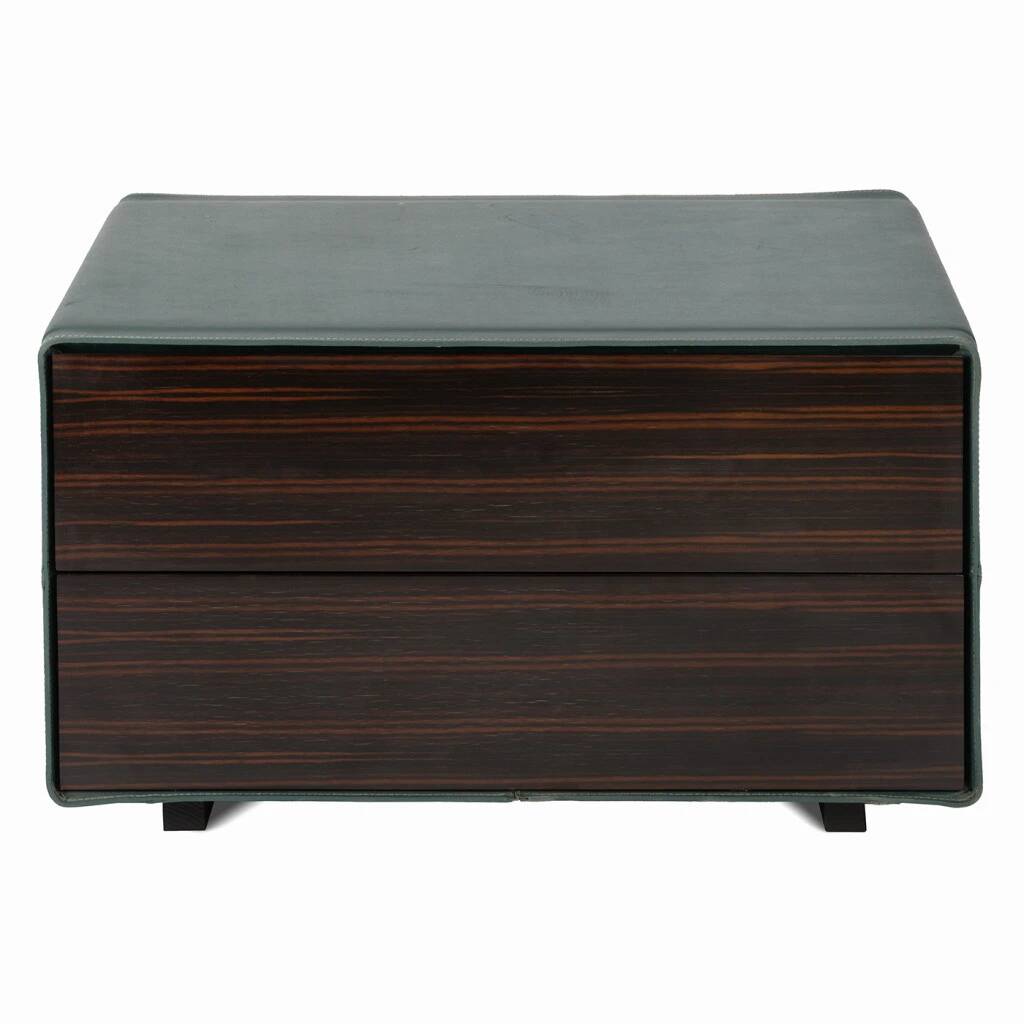 Leather footstool made in the 1970s