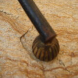 Black metal lamp and brass dore reglable tripod