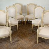 Set of 4 chairs and 2 armchairs 1860