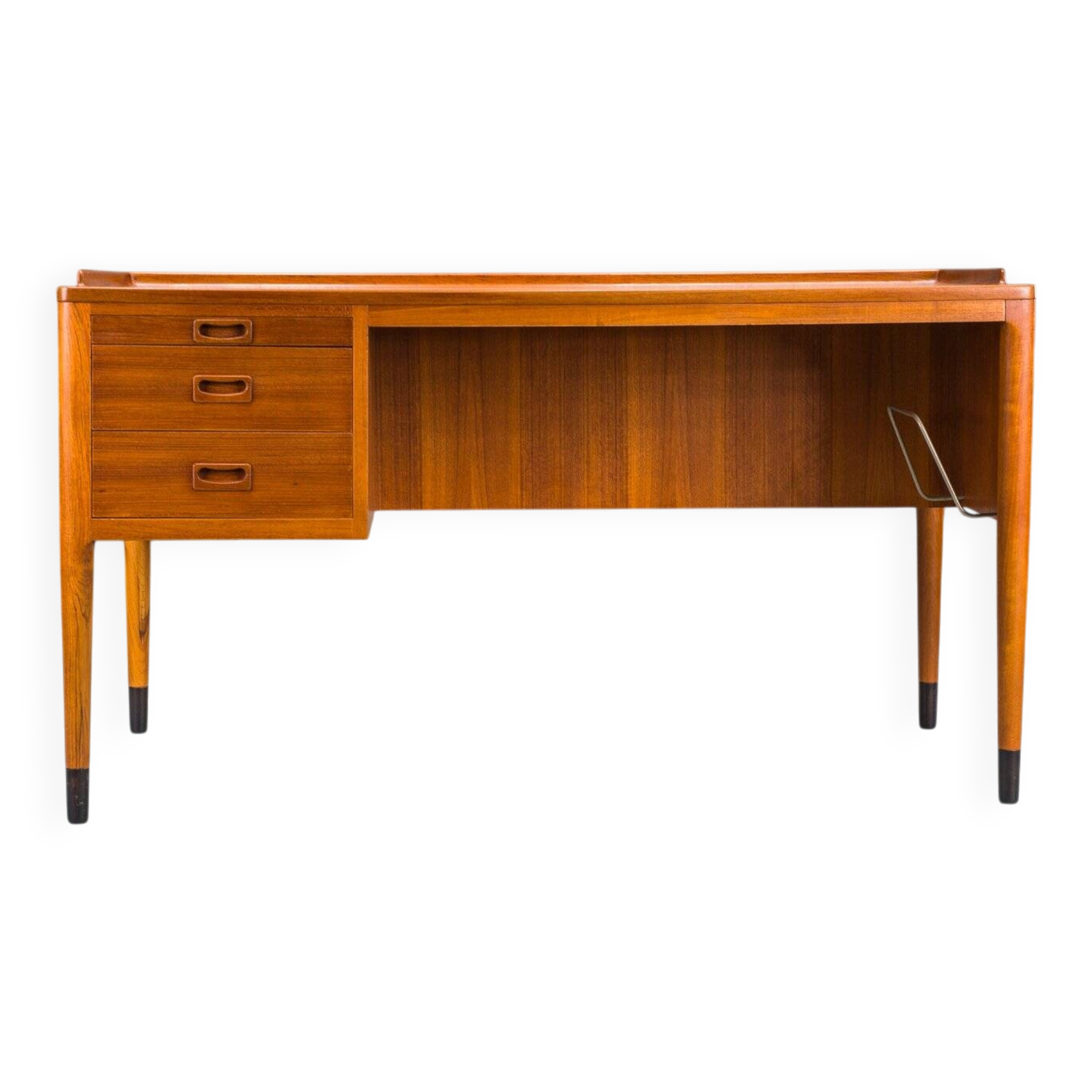 Scandinavian modern teak writing desk attributed to H. Brockmann Petersen for Poul M. Jessen, 1960s