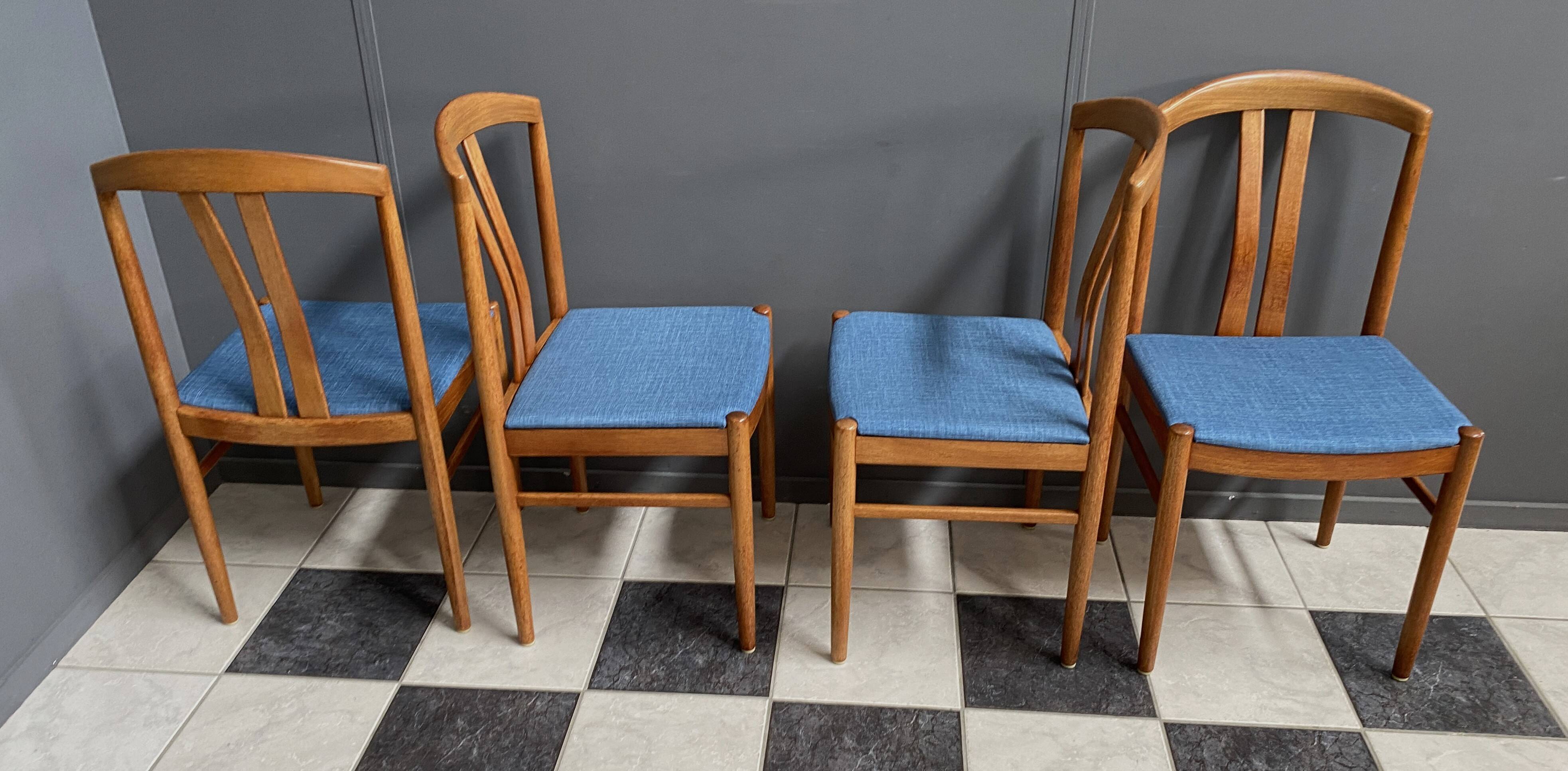 4x Ekstrom Oak dining chairs for Johansson & Soner Sweden 1960s
