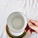 Large Fine Porcelain Cup and Saucer by Artist R. Sechet for Limoges Empire Style Lou