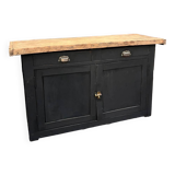 Old Parisian block buffet with black patina