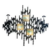 Lampe murale et sculpture porte-manteau brutaliste par Angelo Brotto