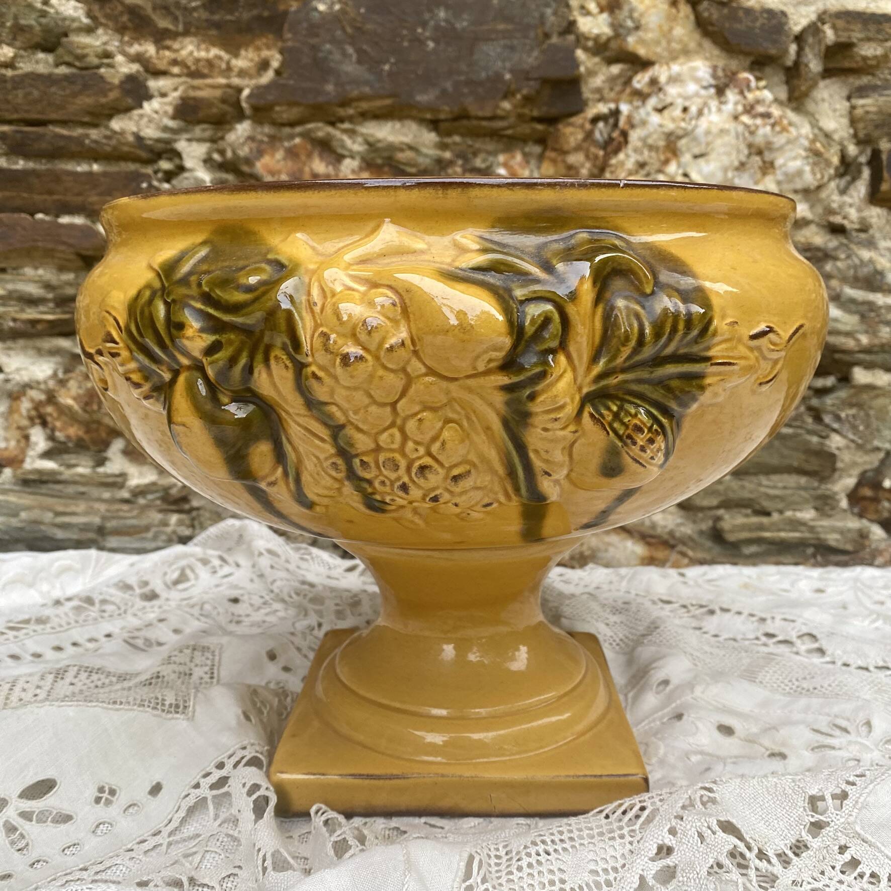 Pedestal planter in ceramic, Medicis style.
