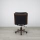 Office armchair leather wood Scandinavian design 70s vintage