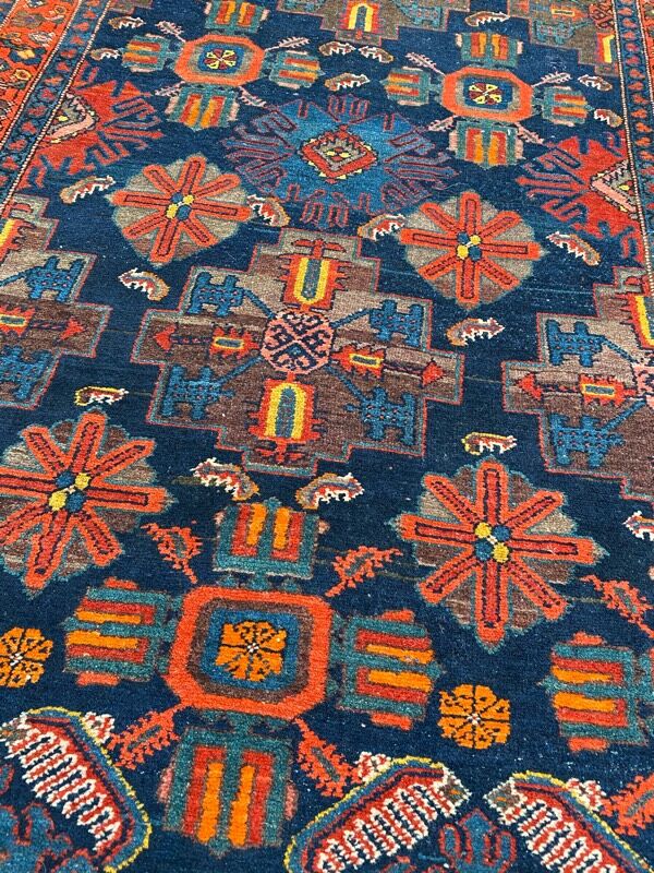 Carpet old Persian Malayer corridor 109x525 cm