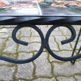 Vintage wrought iron coffee table