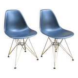 Paire de chaises Vitra DSR noir