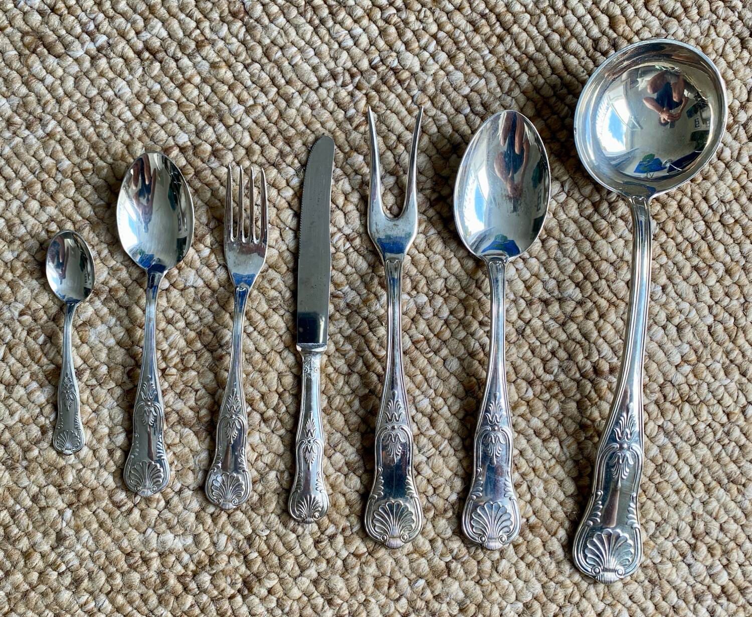 Ménagère ancienne en métal argenté