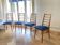 Set of 4 vintage Scandinavian chairs from the 1960s with ladder back.