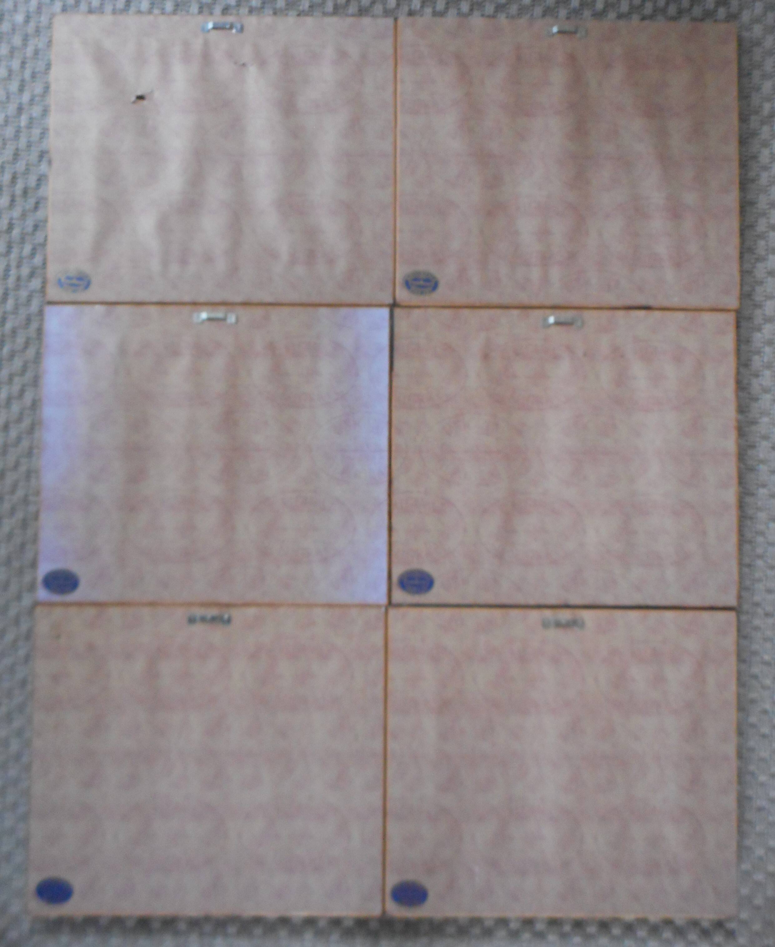 6 oleograph painting Brokkpace Cows Hens Pigs