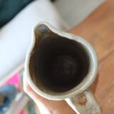 Enameled stoneware pitcher