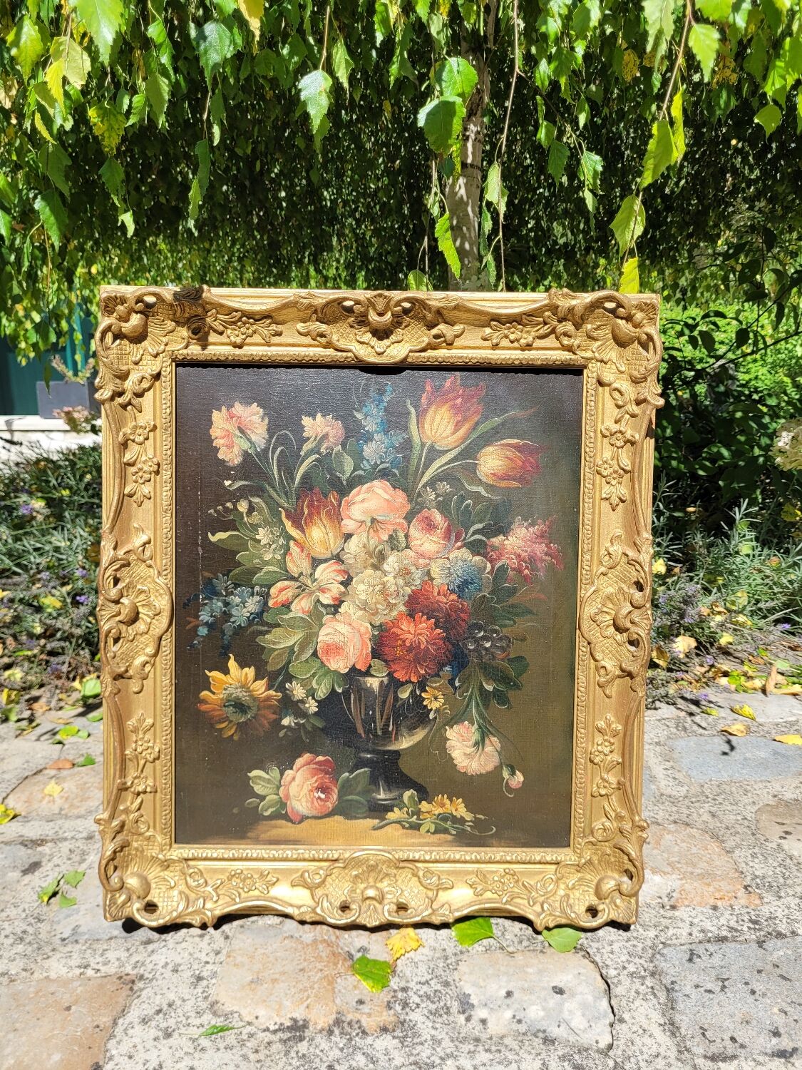 Oil painting bouquet of flowers