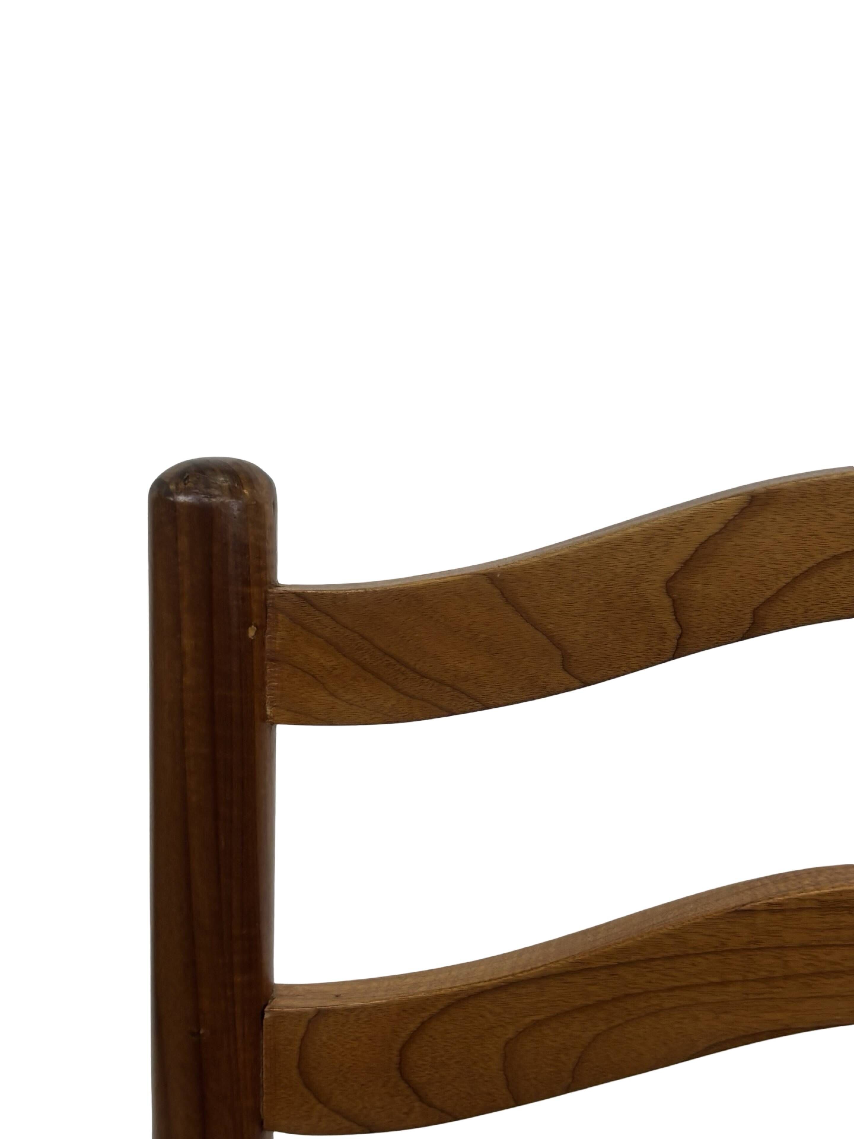 Vintage Teak Chair with Webbing - 1970s Design