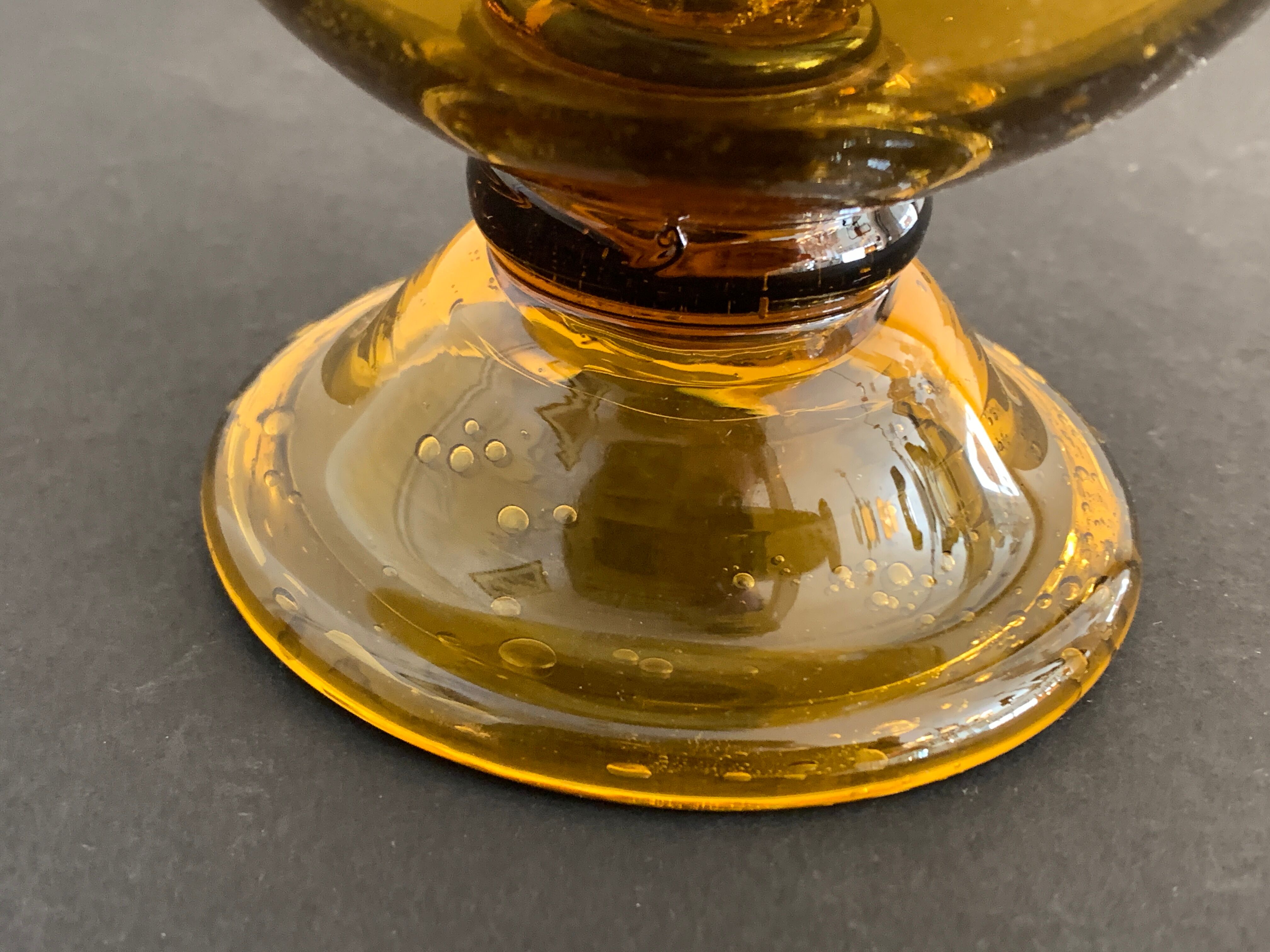 Biot glass candlestick