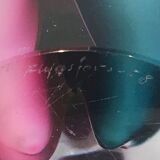 Multicoloured shell glass vase signed Flygsfors, 1956