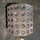 Vintage hexagonal cabochon pendant light – 70s