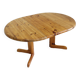 Vintage Danish round extendable dining table pine wood 1960s