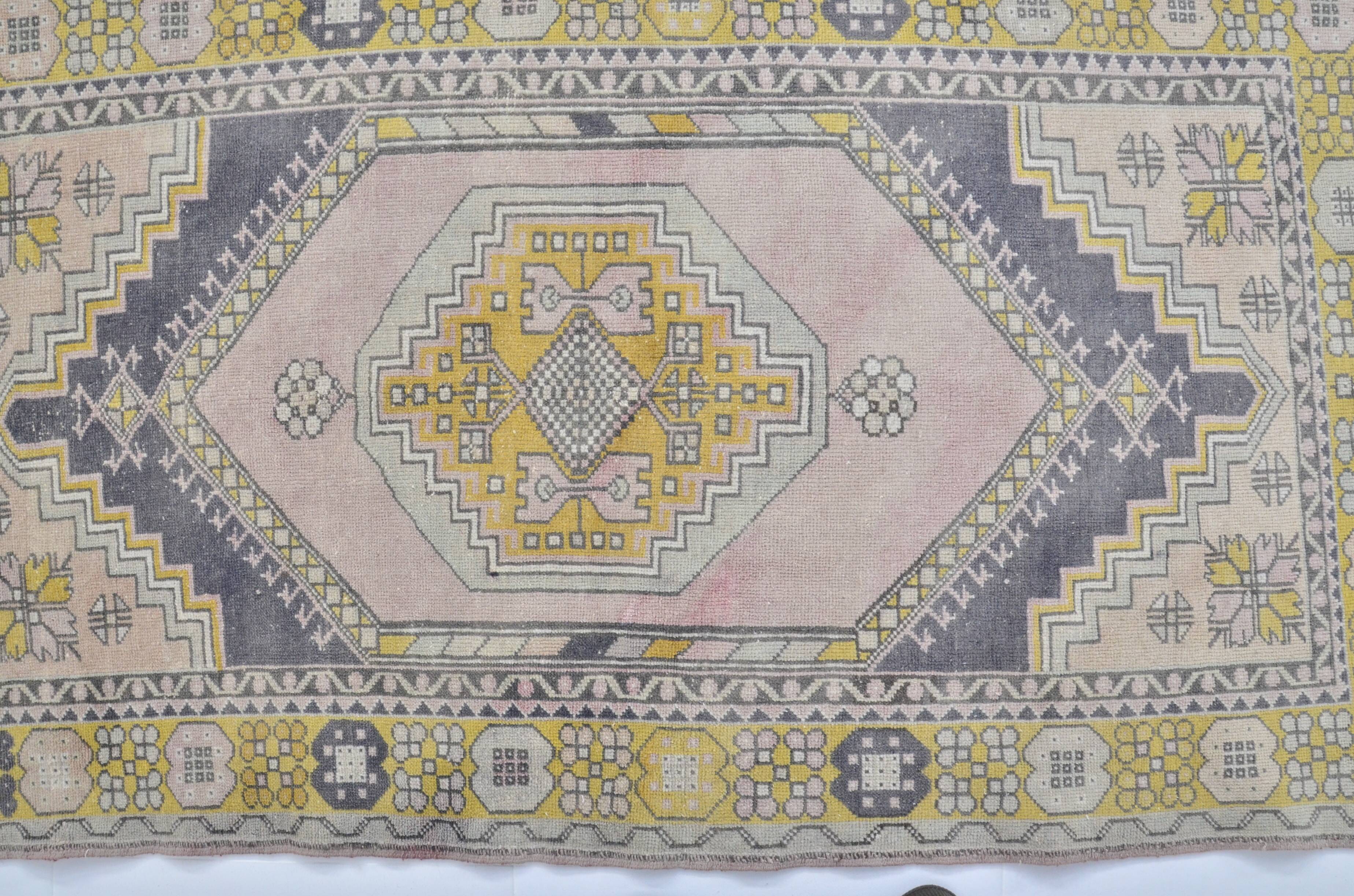 Anatolian Light Pink & yellow Vintage Rug sku 3574