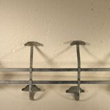 50s chrome wall coat rack
