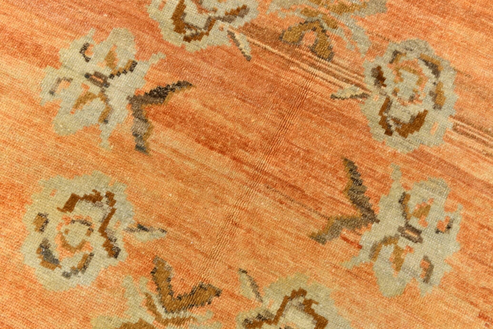 7x10 Peach & Brown Classic Persian Rug, 204x313Cm