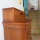 Vintage commode secretary dressing table sliding top 7 drawers cherry wood