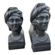 2 antique andirons
