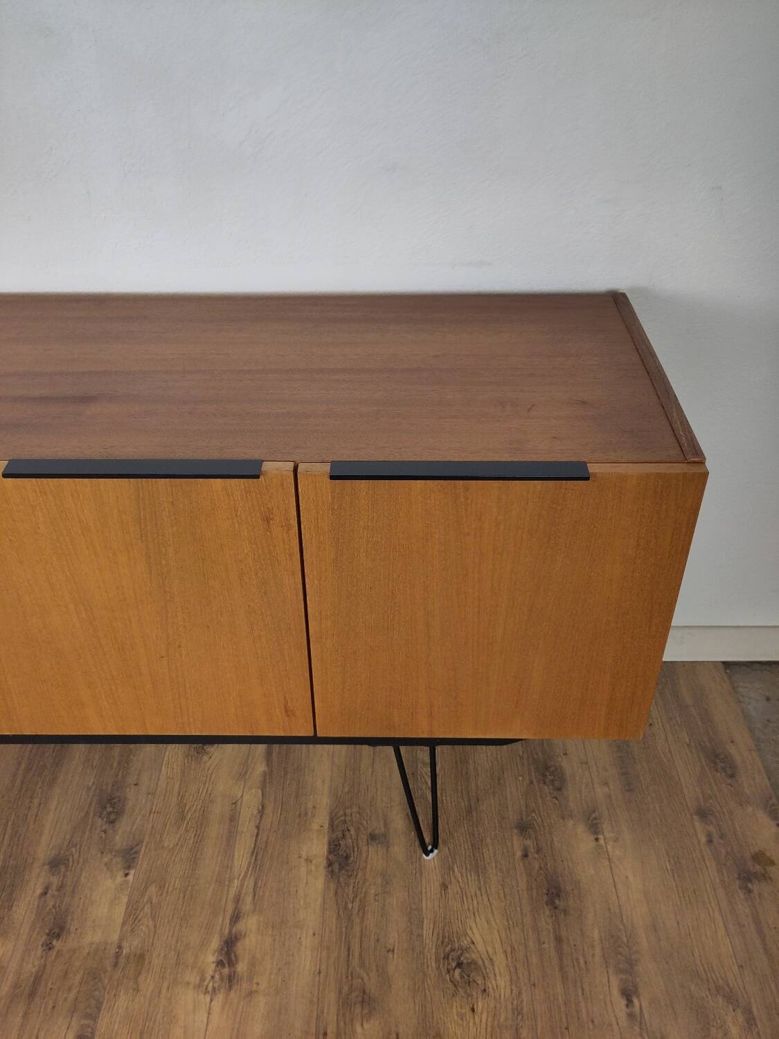 Scandinavian teak and metal sideboard