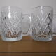 Lot 4 mugs molded glass deco transparent diamond