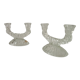 Pair of vintage chandeliers in chiseled glass 60s/70s