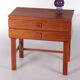 Vintage teak chest of drawers with leather handles by fröseke nybrofabrik, 1970s