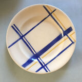 Set 4 plates and 1 pie dish Longwy model "Lucia"