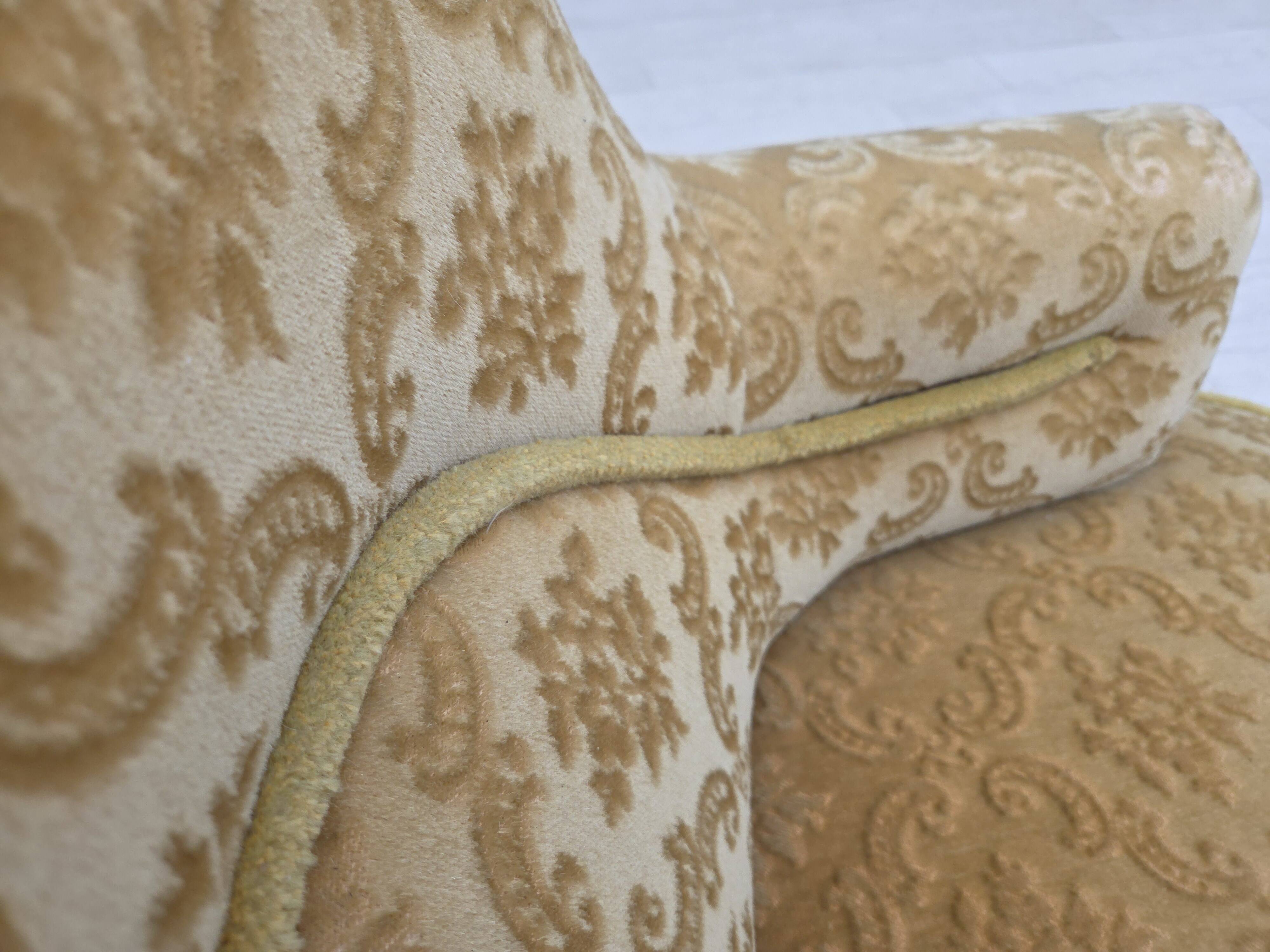 1950s, Danish 2-seater sofa, green/honing furniture velour.