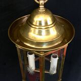 Lantern 2 lights in bronze and brass