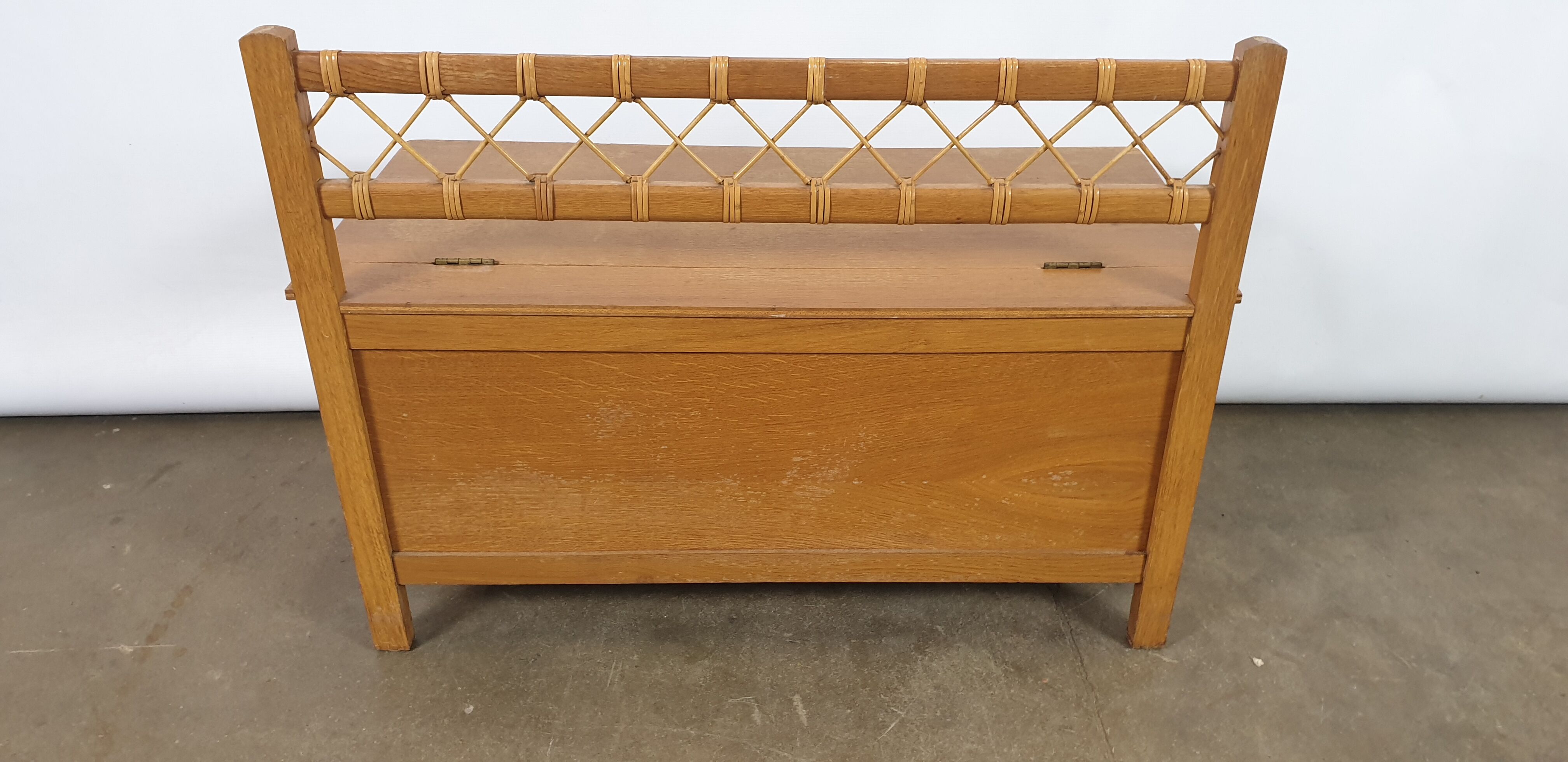 Wooden box and rattan wicker