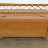 Wooden box and rattan wicker