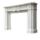 Louis XVI style fireplace in white Carrara marble circa 1880.