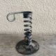 Vintage metal spring candle holder