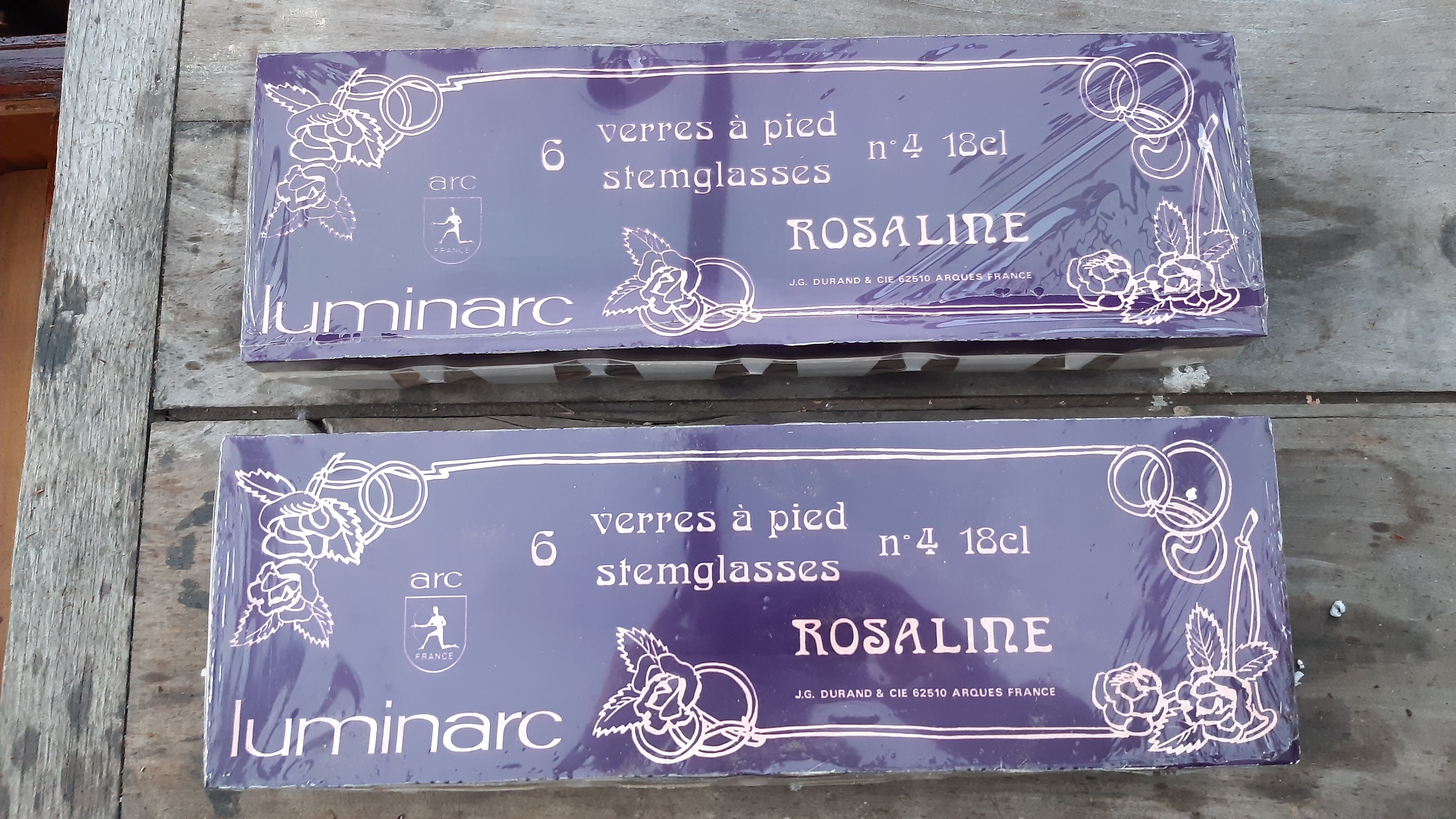 6 Luminarc Rosaline glasses