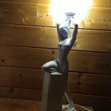 1970s lamp. Nude Art Deco style. 67cm.