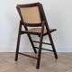 Chaise pliante vintage cannée