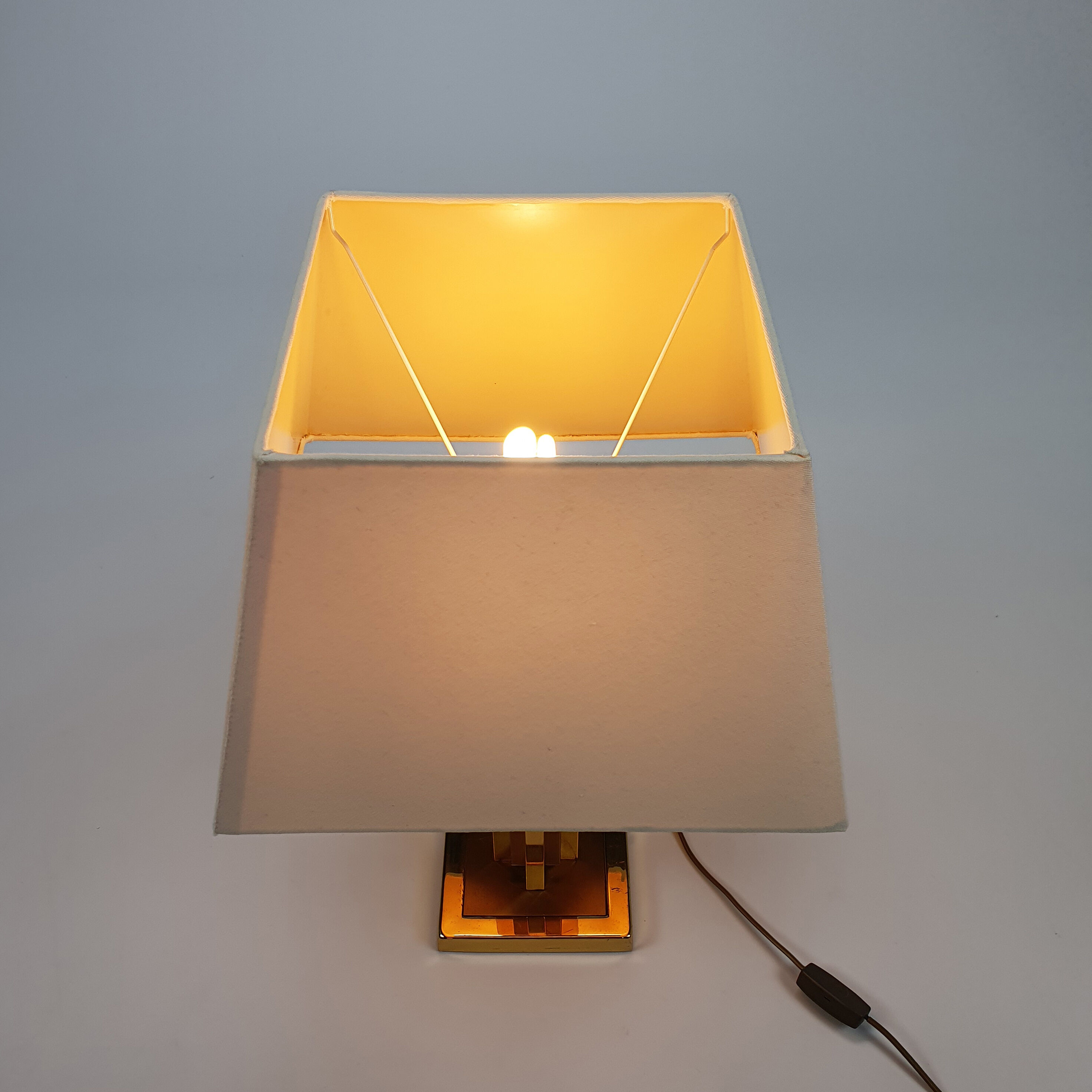 24kt Gold-plated table lamp, 1970s