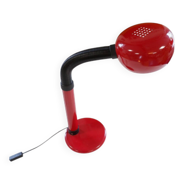 Lampe de bureau rouge vintage