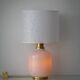 Murano Glass Table Lamps from the 1970s, White Opaline and Brass