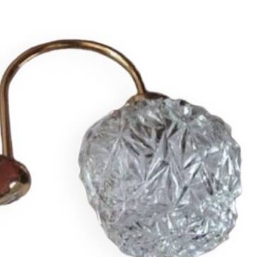 Vibtage crystal and bronze chandelier