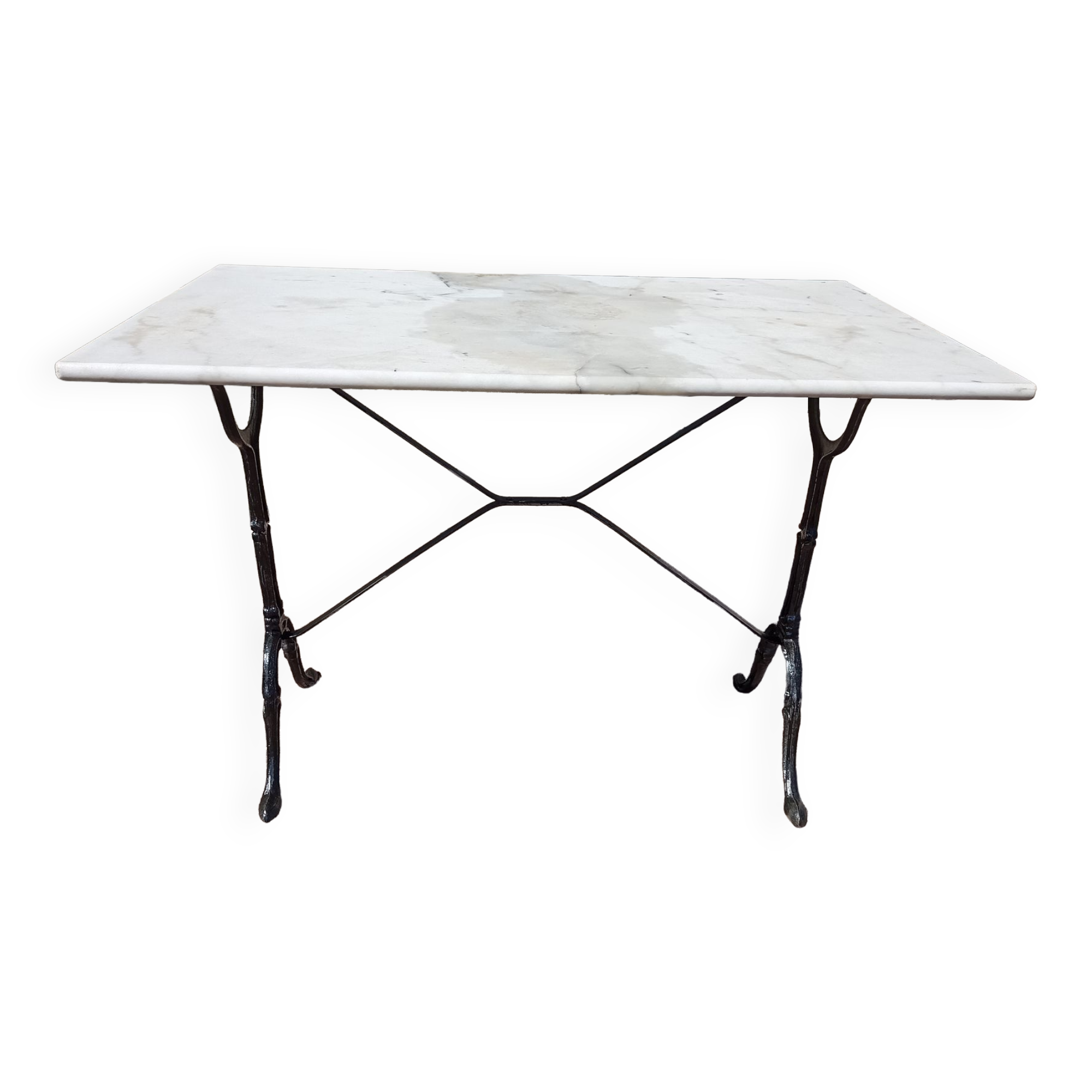 Marble bistro table iron foot