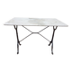 Table de bistrot en marbre pied en fer