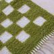 Green checkered rug - 288 x 184 cm